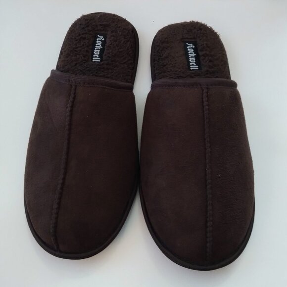 Rockwell Memory Foam Slippers - Mens, Dark Brown, Size Medium/9-10 - Picture 3 of 8